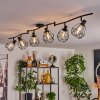 Yaak Plafondlamp Zwart, 6-lichts