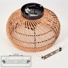 Brandala Plafondlamp 30 cm Zwart, 2-lichts