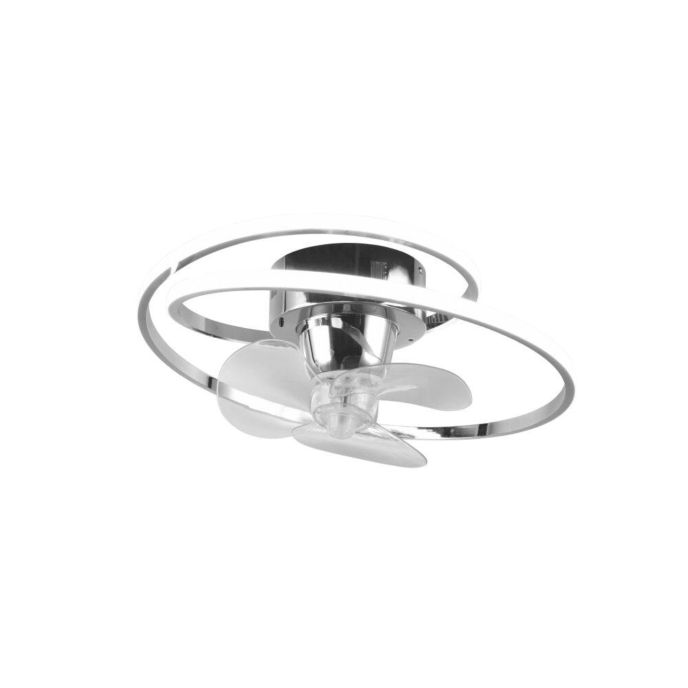 Reality UMEA plafondventilator LED Chroom, 1-licht, Afstandsbediening main product photo