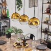 Ripoll Hanglamp Goud, Duidelijk, 3-lichts