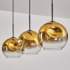 Ripoll Hanglamp Goud, Duidelijk, 3-lichts
