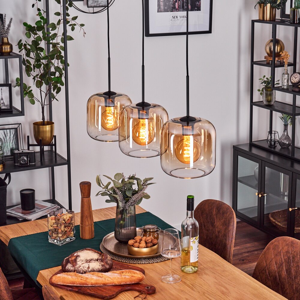 Lauden Hanglamp Zwart, 3-lichts