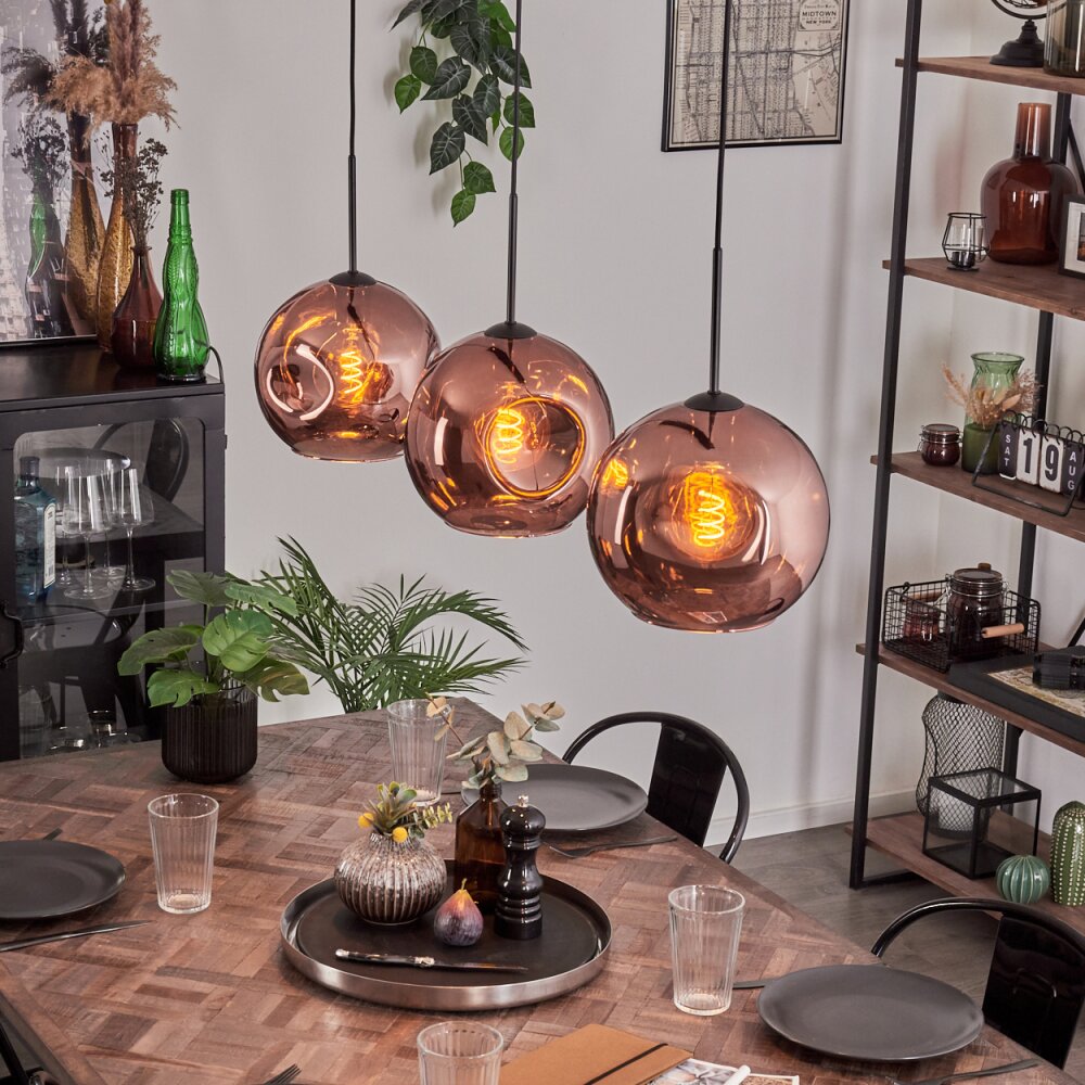 Ripoll Hanglamp Zwart, 3-lichts main product photo