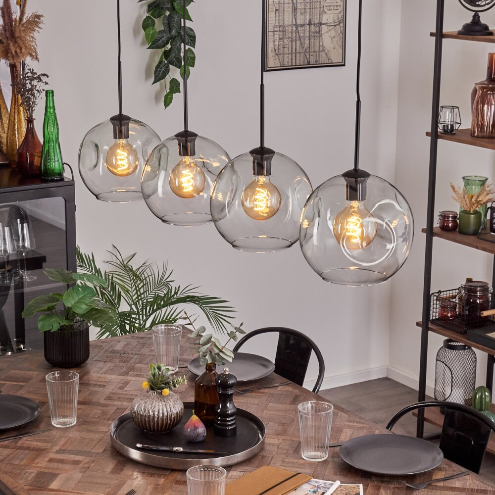 Ripoll Hanglamp Zwart, 4-lichts main product photo