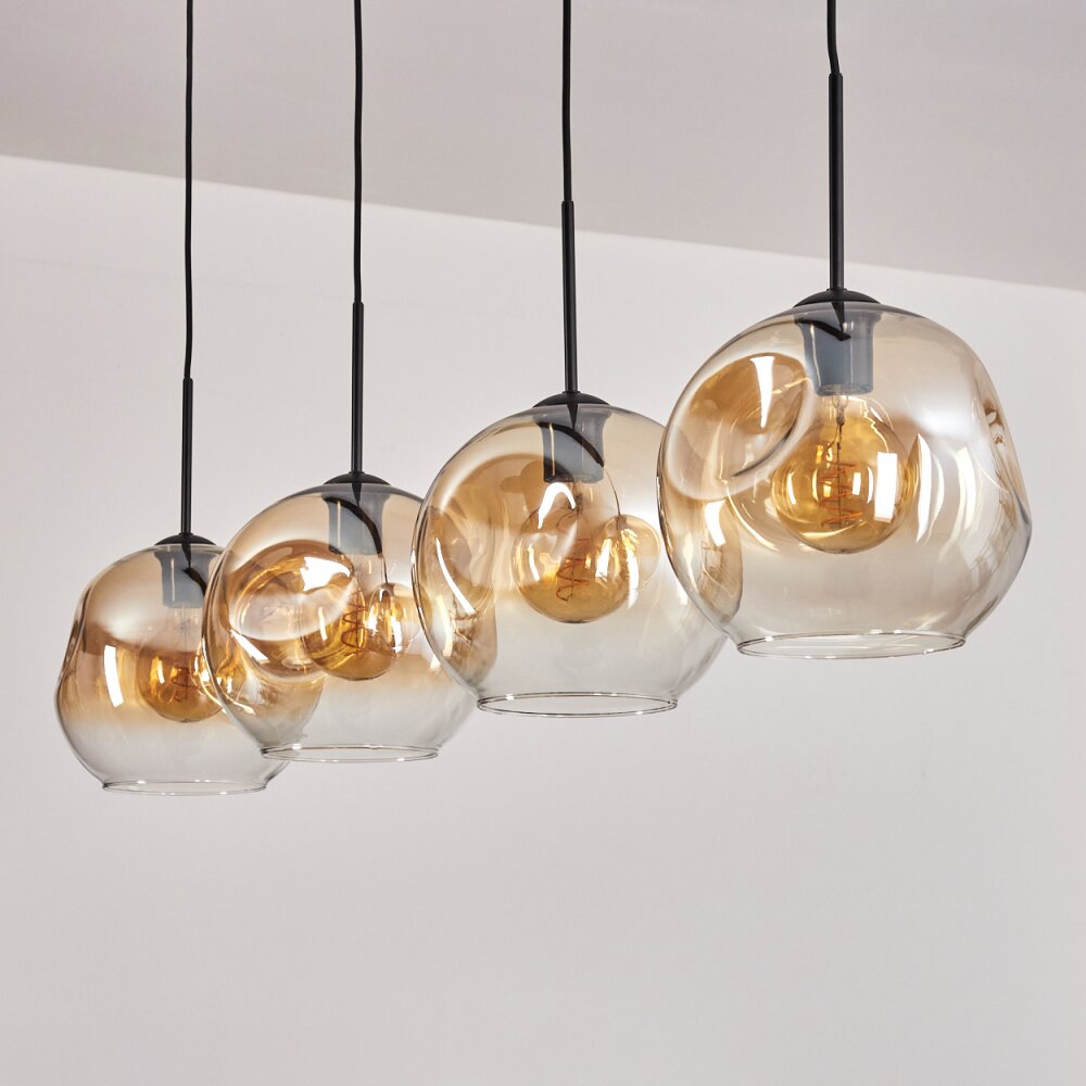 Ripoll Hanglamp Zwart, 4-lichts
