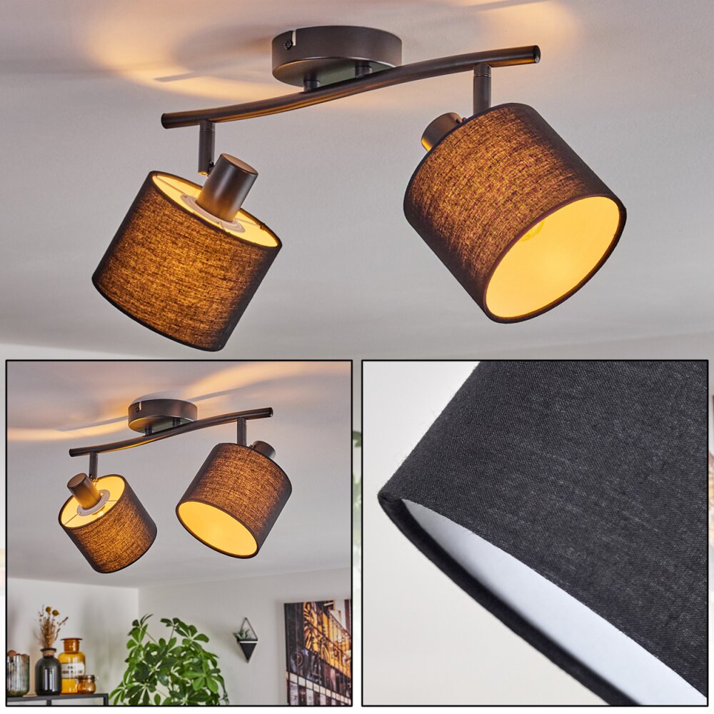 Bassagoda Plafondlamp Zwart, 2-lichts main product photo