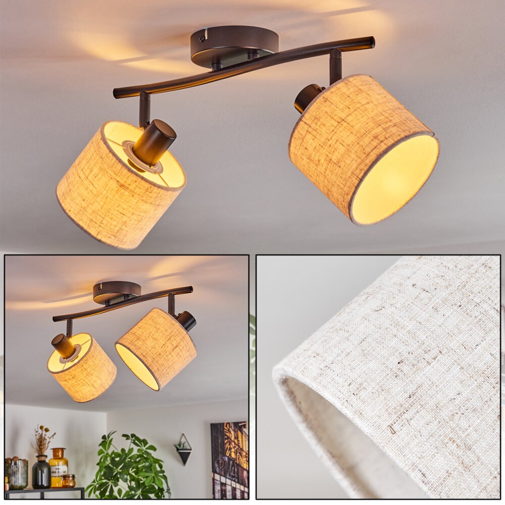Bassagoda Plafondlamp Zwart, 2-lichts main product photo