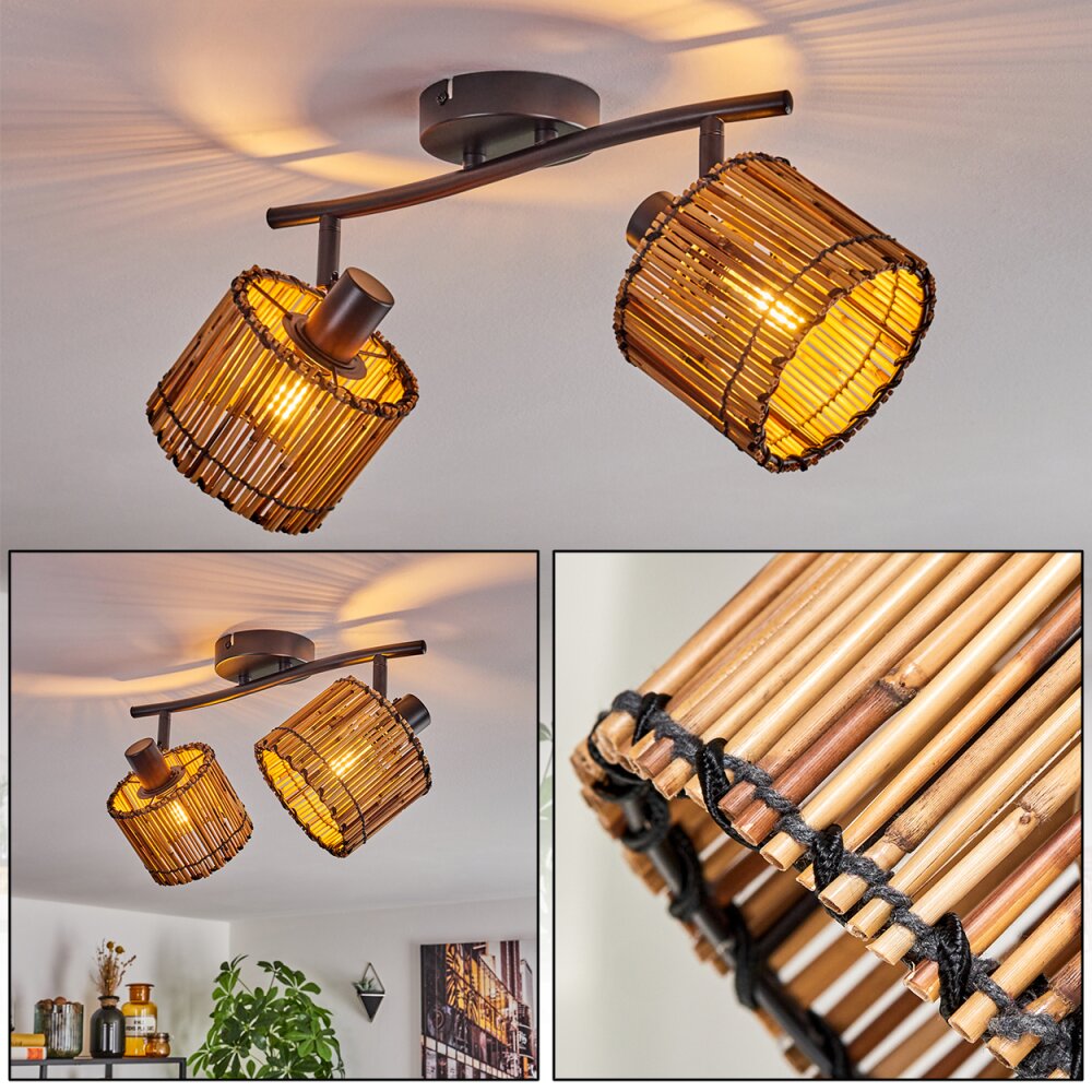 Cando Plafondlamp Zwart, 2-lichts main product photo