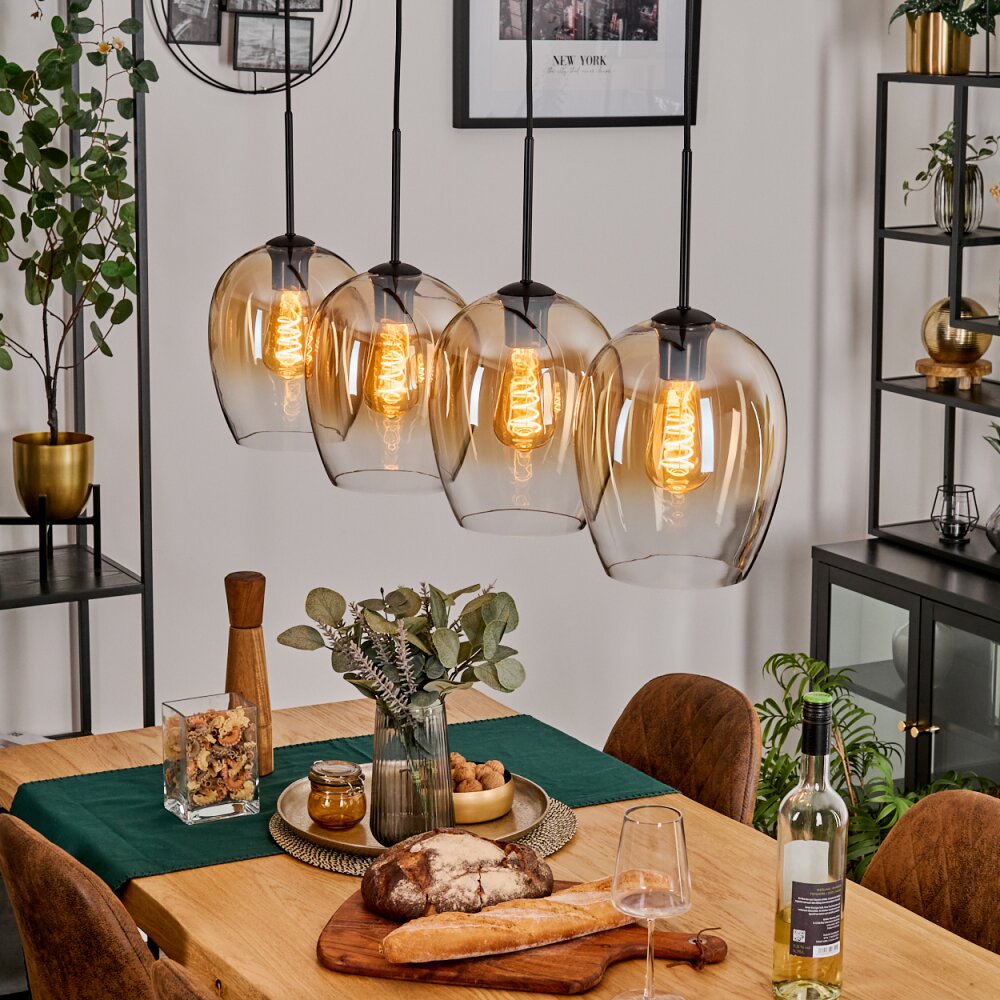 Vevino Hanglamp Zwart, 4-lichts main product photo