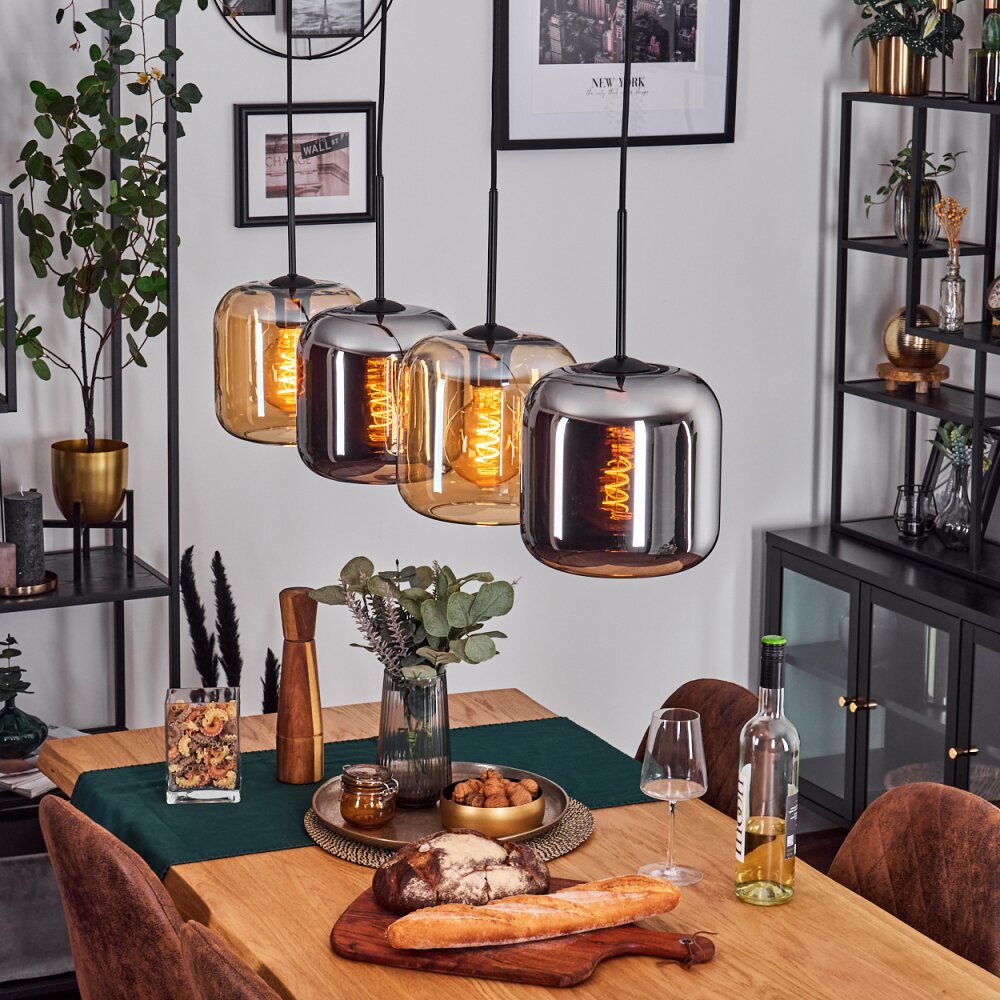 Lauden Hanglamp Zwart, 4-lichts main product photo
