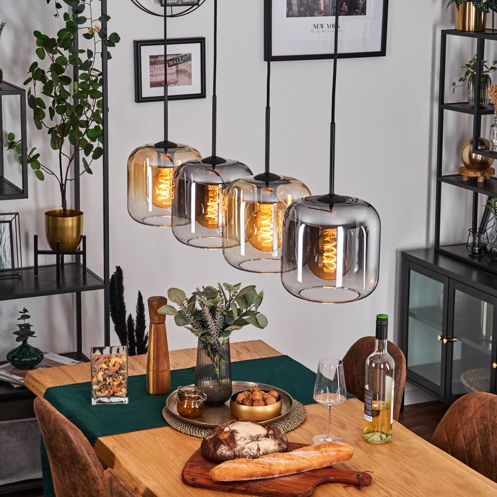 Lauden Hanglamp Zwart, 4-lichts main product photo