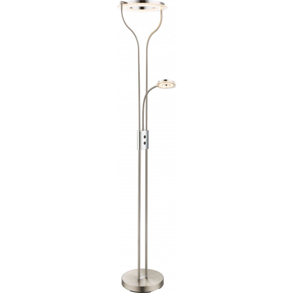 Globo EBRO Uplighter LED Nikkel mat, 2-lichts main product photo