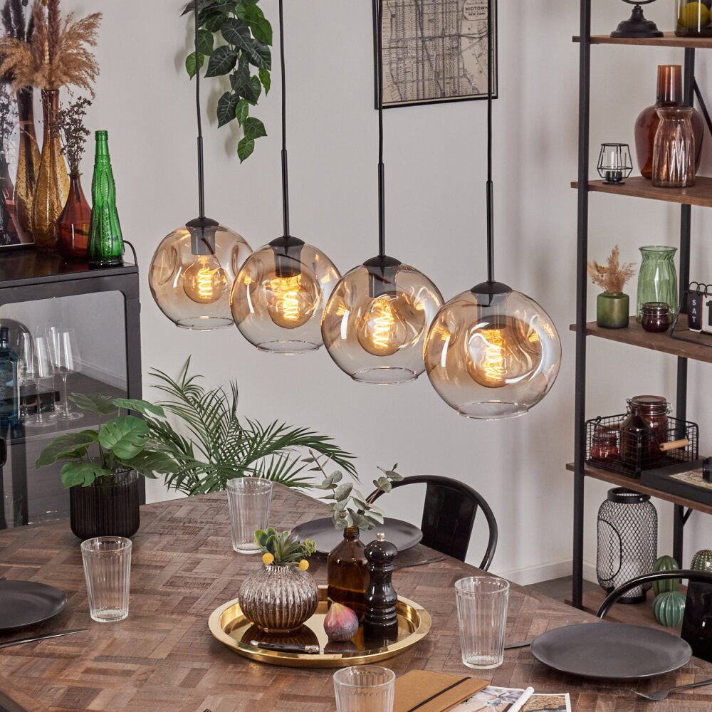 Ripoll Hanglamp Zwart, 4-lichts main product photo