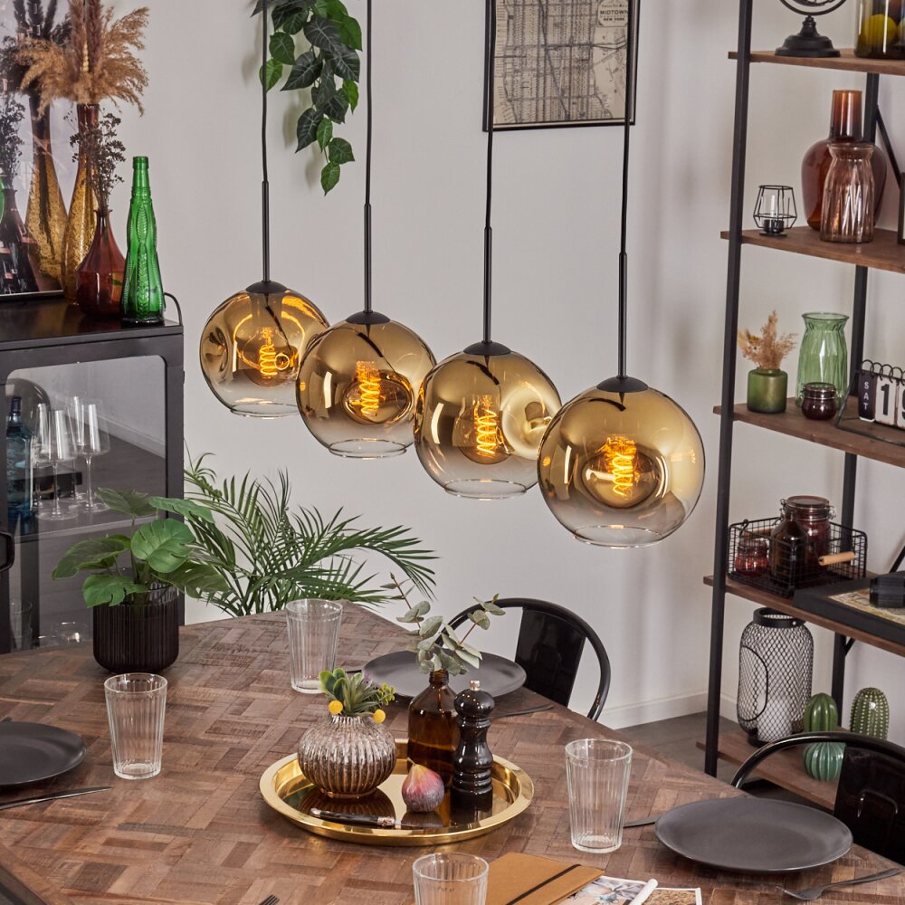 Ripoll Hanglamp Zwart, 4-lichts main product photo