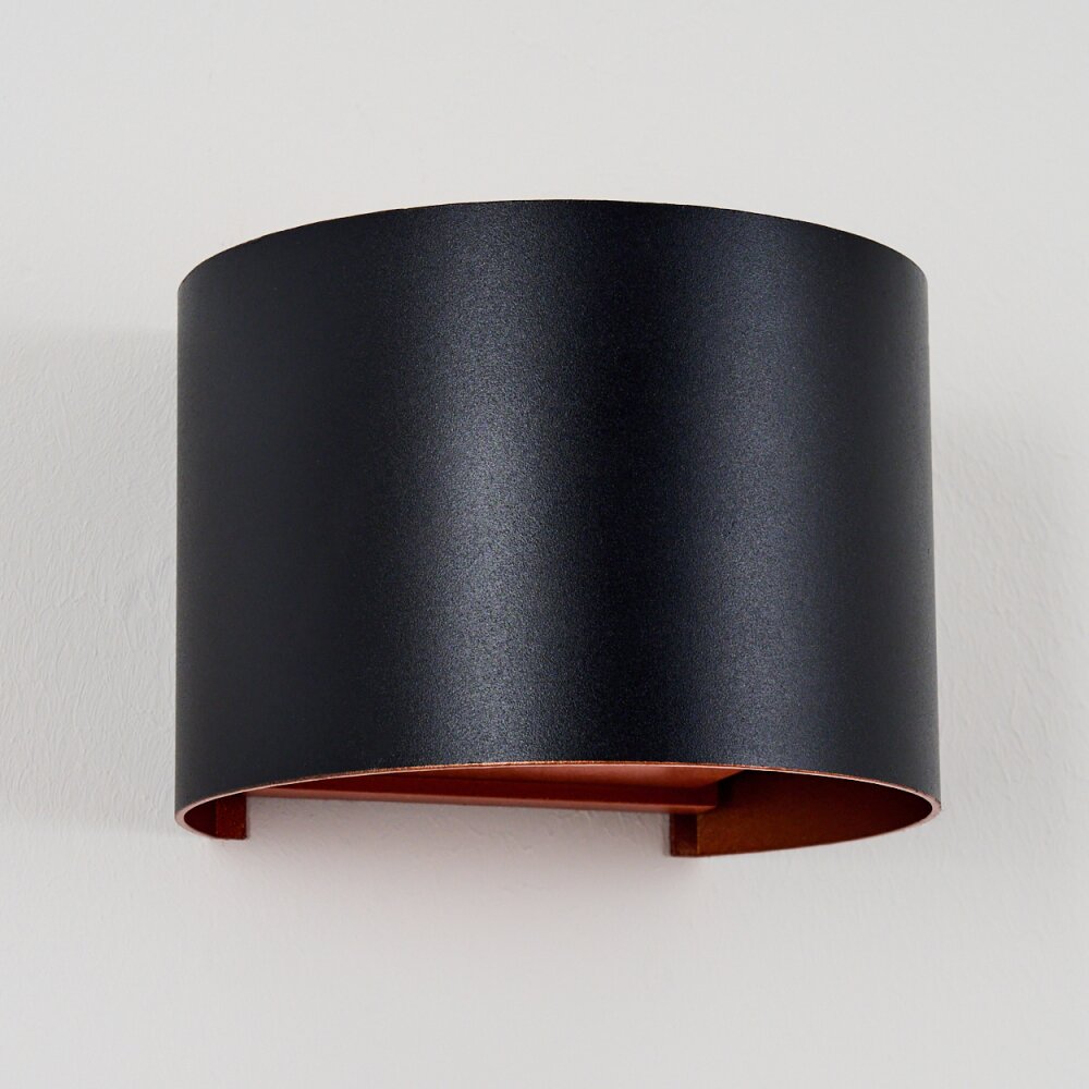 Tamarin Wandlamp voor buiten, Licht omhoog & omlaag, Wandlamp LED Koperkleurig, Zwart, 1-licht