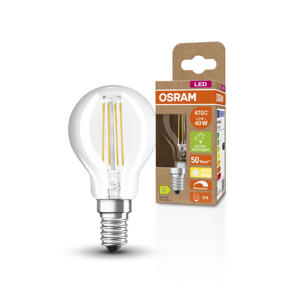 Osram E14 LED 2.9 Watt warm wit dimbaar 470 Lumen main product photo