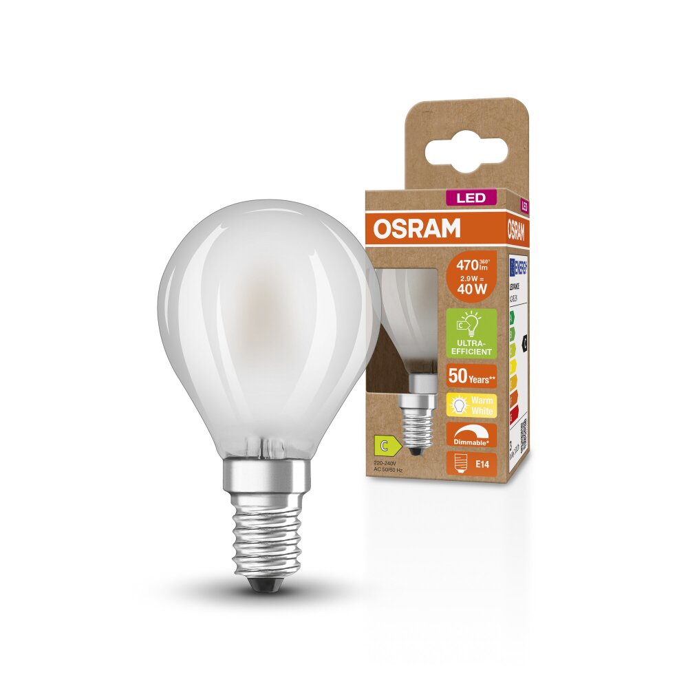 Osram E14 LED 2.9 Watt warm wit dimbaar 470 Lumen main product photo
