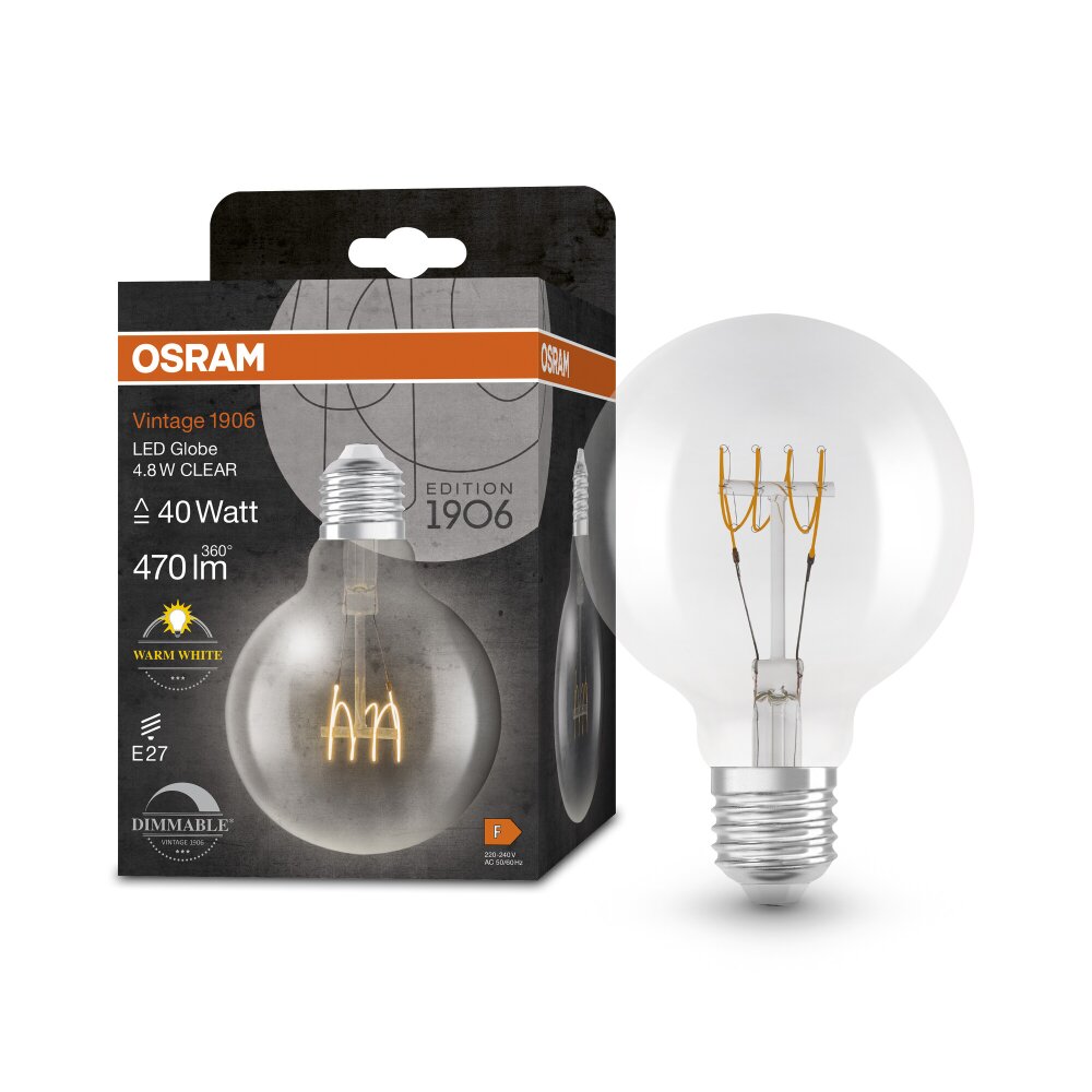 Osram E27 LED 4.8 Watt warm wit dimbaar 470 Lumen main product photo