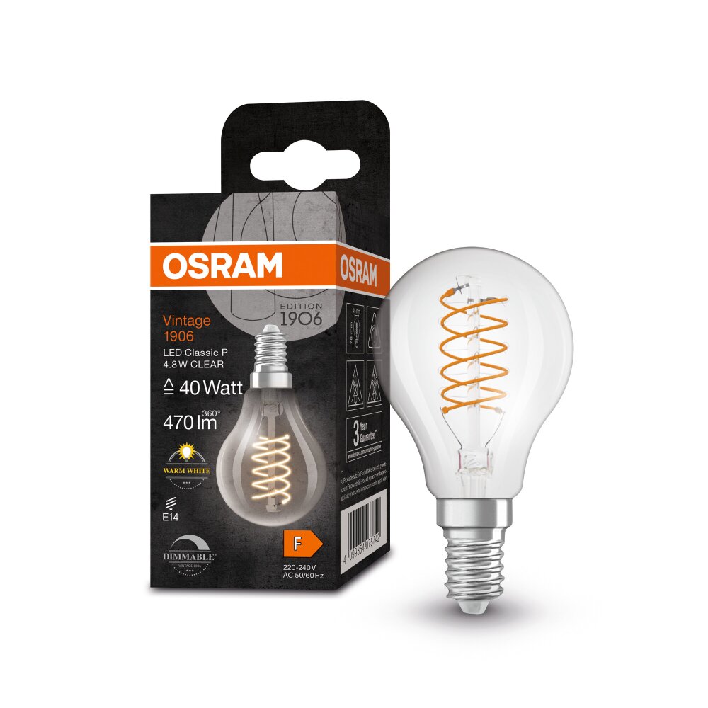 Osram E14 LED 4.8 Watt warm wit dimbaar 470 Lumen main product photo