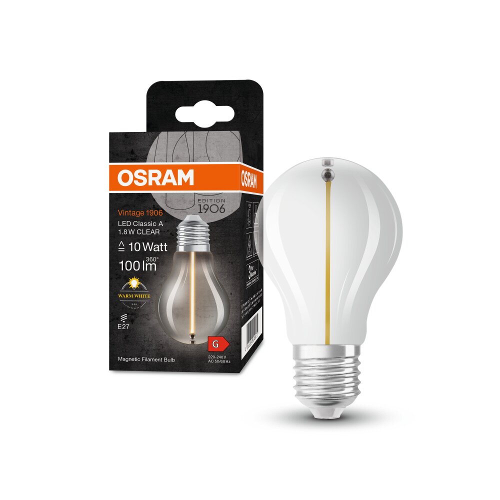 Osram E27 LED 1.8 Watt warm wit 100 Lumen main product photo