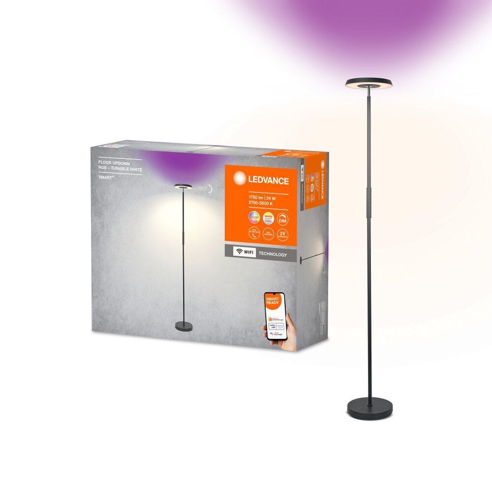 Ledvance Wifi Staande lamp LED Zwart, 1-licht, Kleurwisselaar main product photo