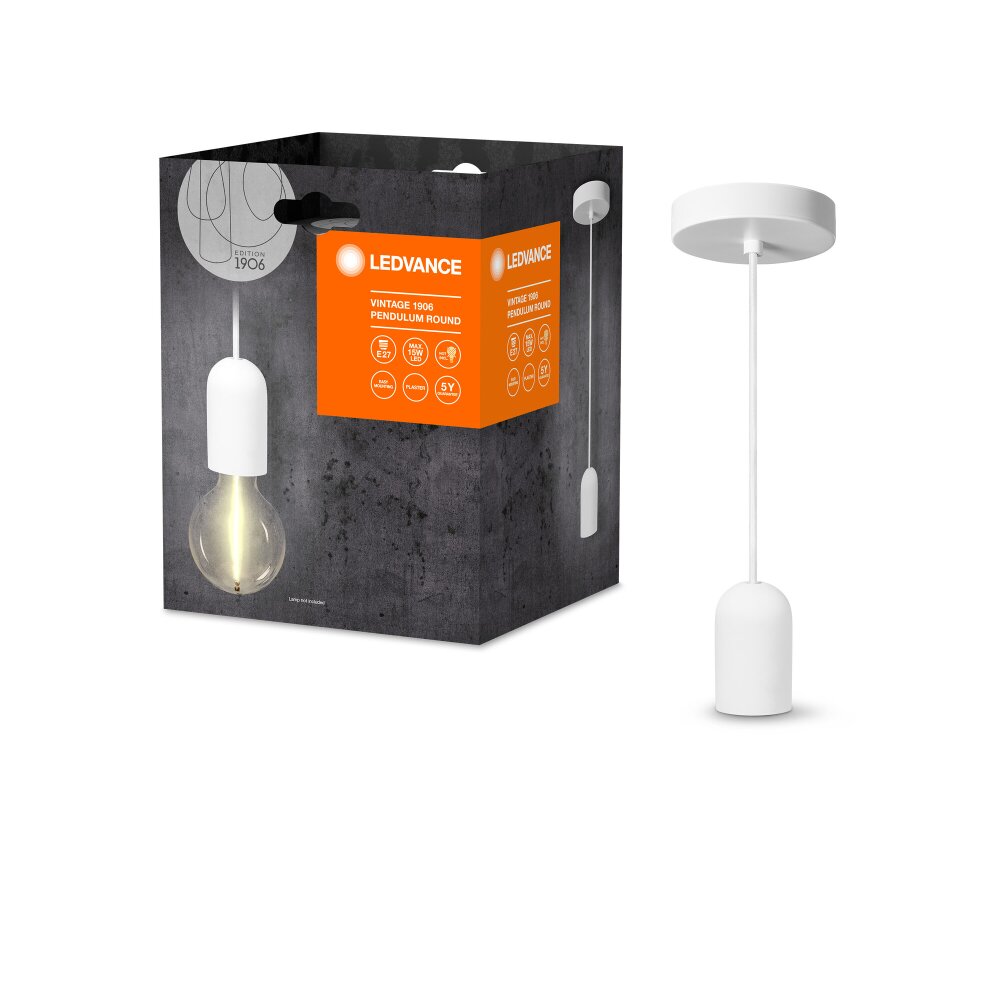 Ledvance 1906 Hanglamp Wit, 1-licht main product photo