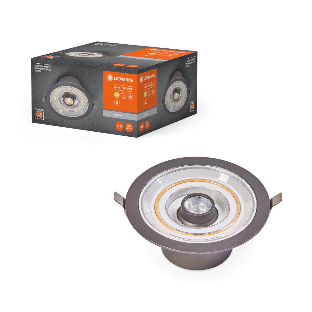Ledvance Filament Downlight LED Aluminium, 1-licht main product photo