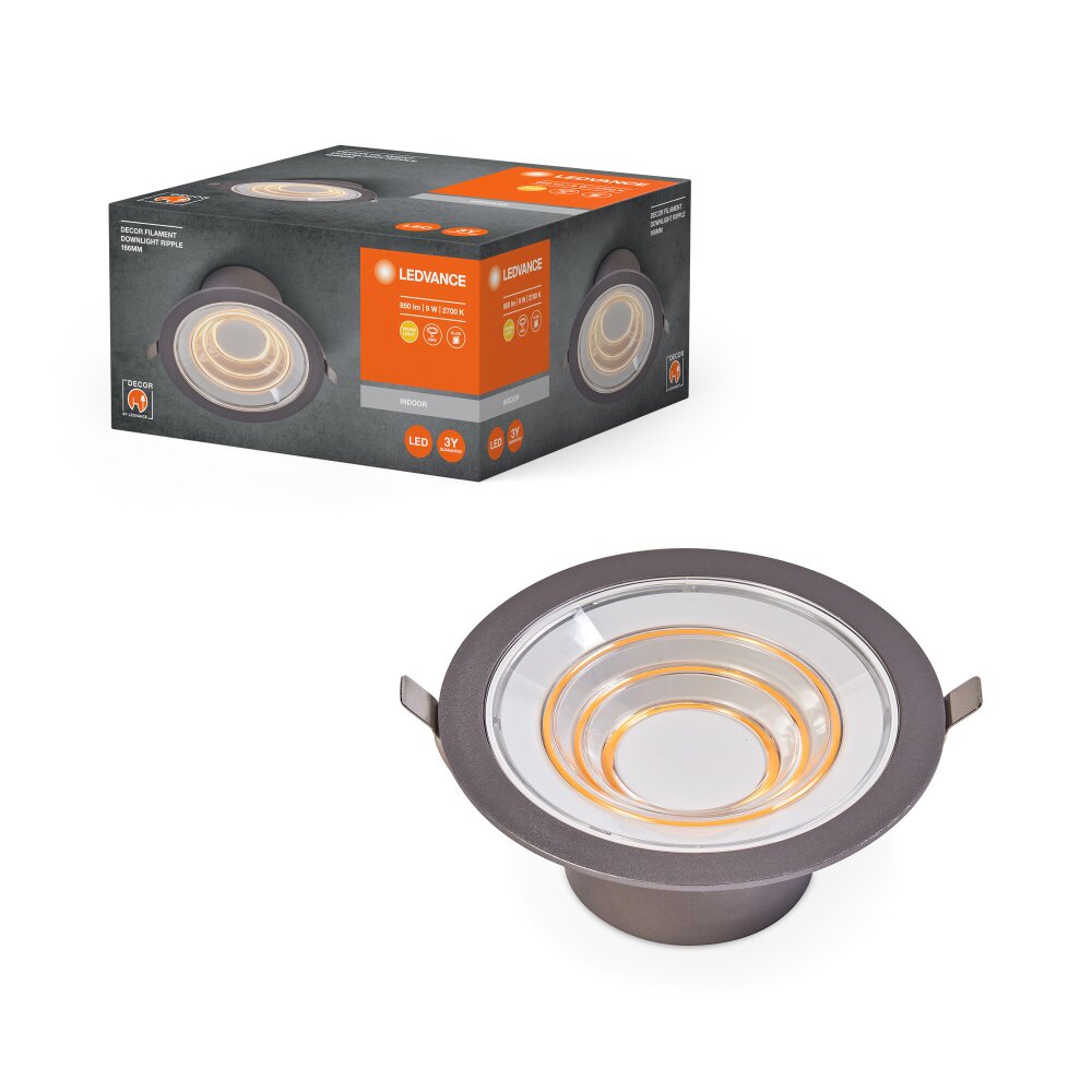 Ledvance Filament Downlight LED Aluminium, 1-licht main product photo