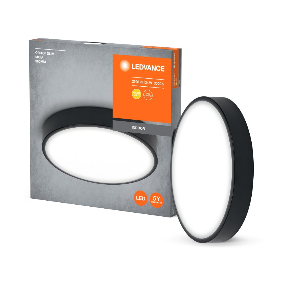 Ledvance Orbis Plafondlamp LED Zwart, 1-licht main product photo