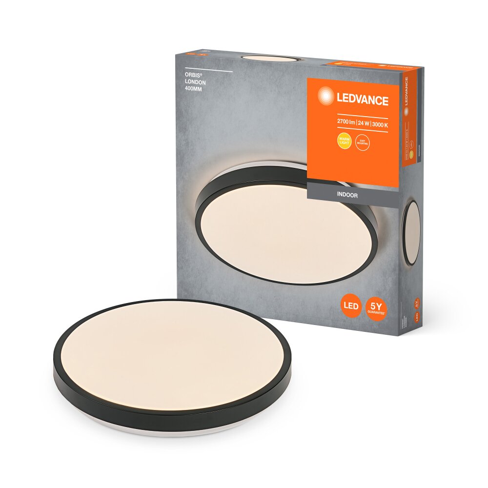 Ledvance Orbis Plafondlamp LED Zwart, 1-licht main product photo
