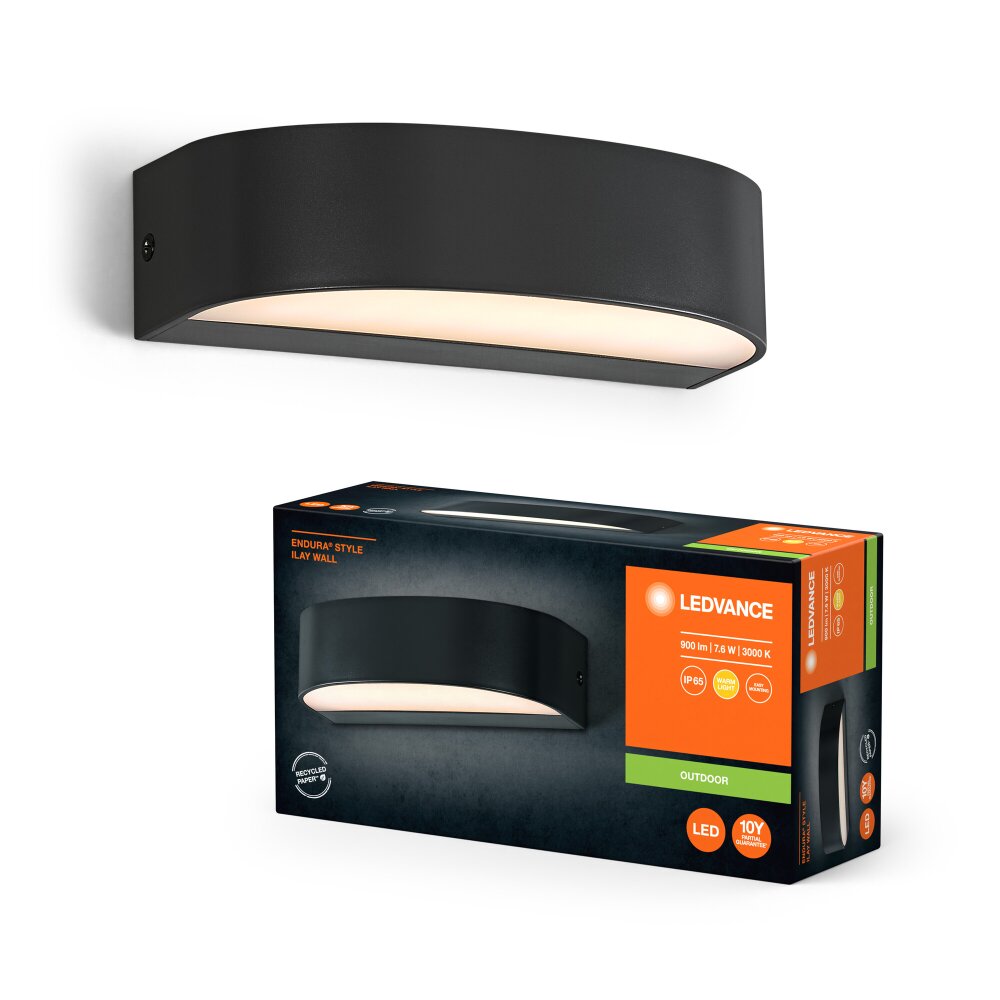 Ledvance Endura Wandlamp voor buiten LED Grijs, 1-licht main product photo