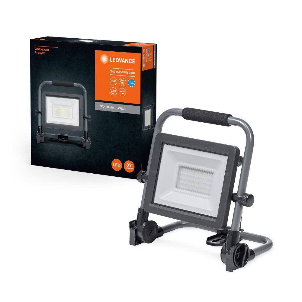 Ledvance Worklight Bouw spotlight LED Grijs, Zwart, 1-licht main product photo
