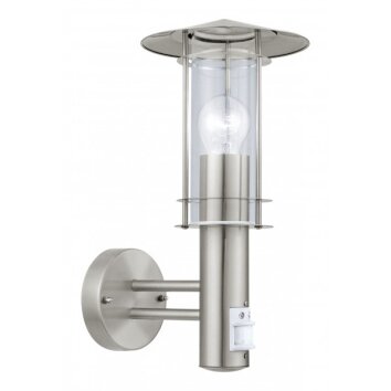 Eglo verlichting LISIO Wandlamp Roestvrijstalen kleur, 1-licht, Bewegingsmelder