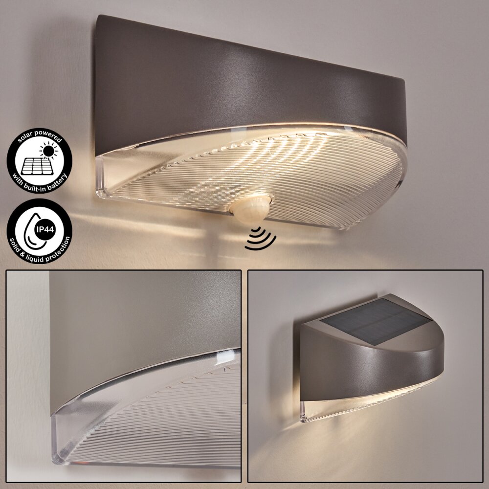 Tolerud Wandlamp voor buiten LED Grijs, Zilver, 1-licht, Bewegingsmelder main product photo