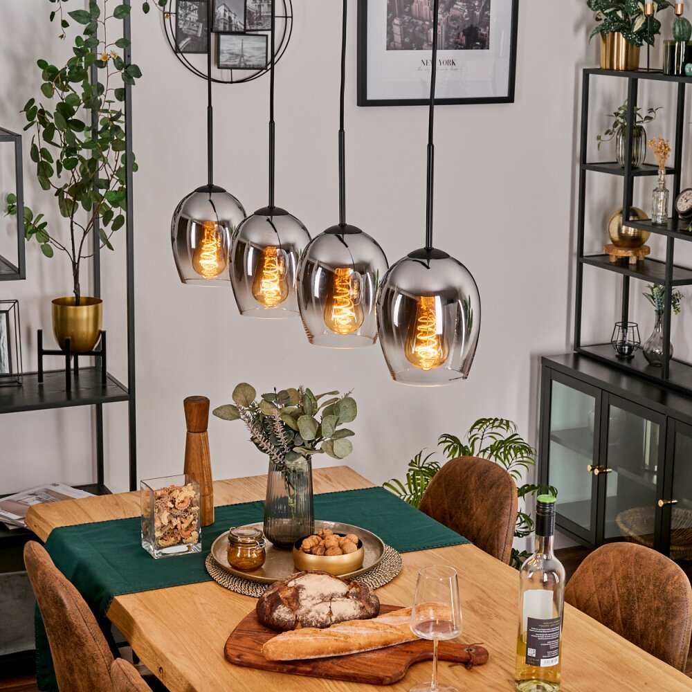 Vevino Hanglamp Chroom, Duidelijk, 4-lichts main product photo
