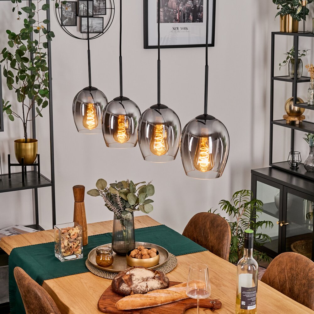 Vevino Hanglamp Duidelijk, Rookkleurig, 4-lichts main product photo