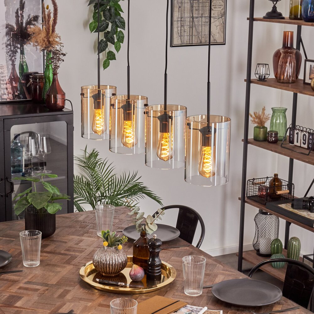 Parane Hanglamp Amber, Duidelijk, 4-lichts main product photo