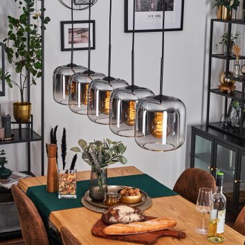 Lauden Hanglamp Zwart, 5-lichts Lauden Hanglamp Zwart, 5-lichts