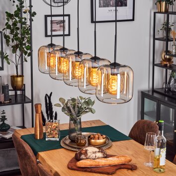 Lauden Hanglamp Amber, Duidelijk, 5-lichts Lauden Hanglamp Amber, Duidelijk, 5-lichts
