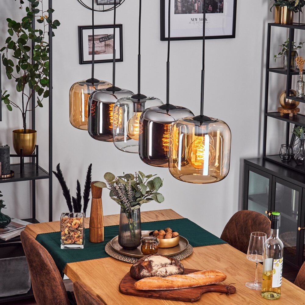 Lauden Hanglamp Zwart, 5-lichts main product photo