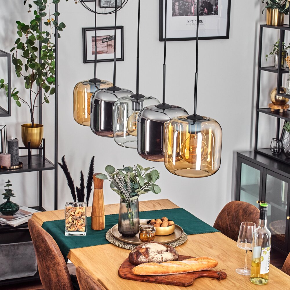 Lauden Hanglamp Zwart, 5-lichts