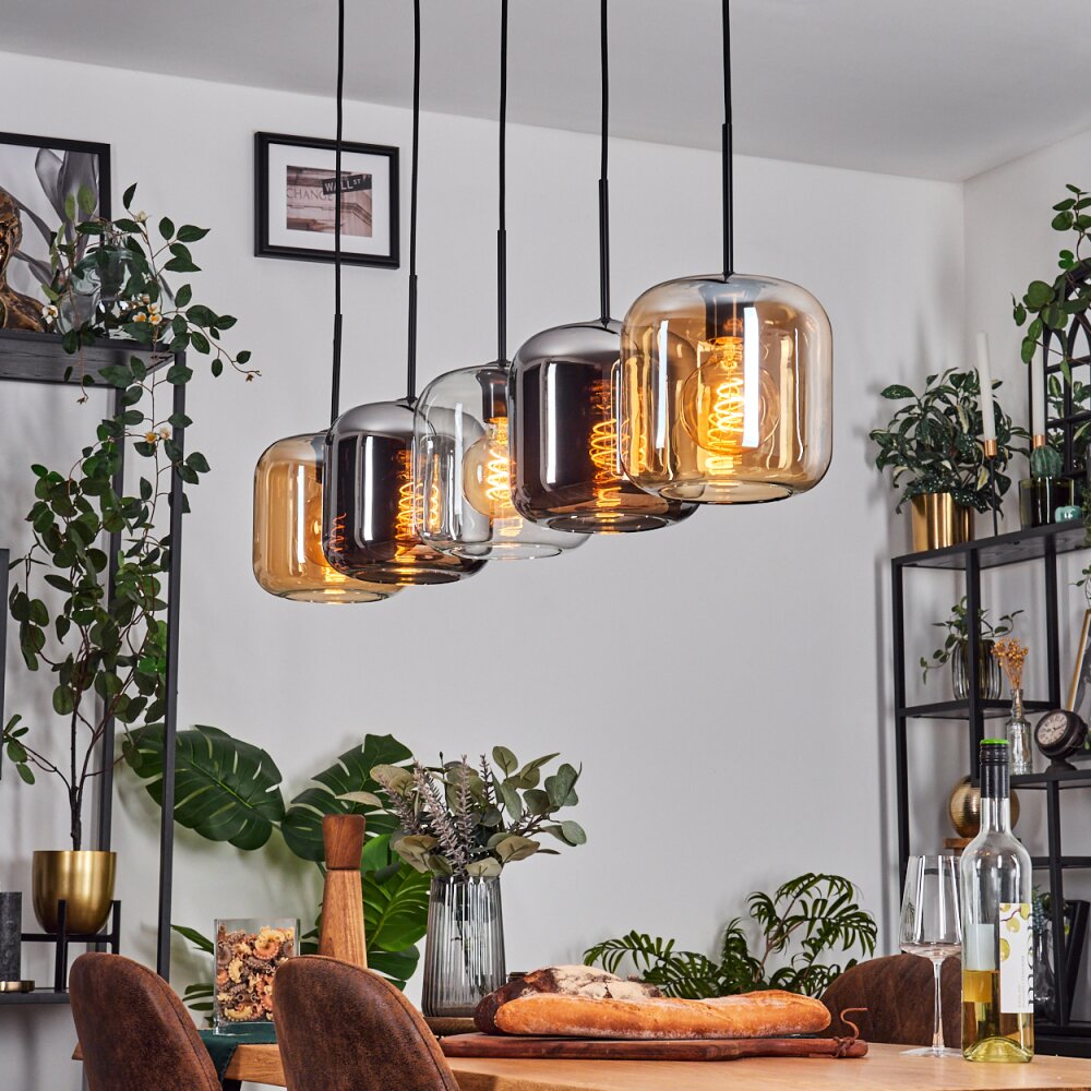 Lauden Hanglamp Zwart, 5-lichts