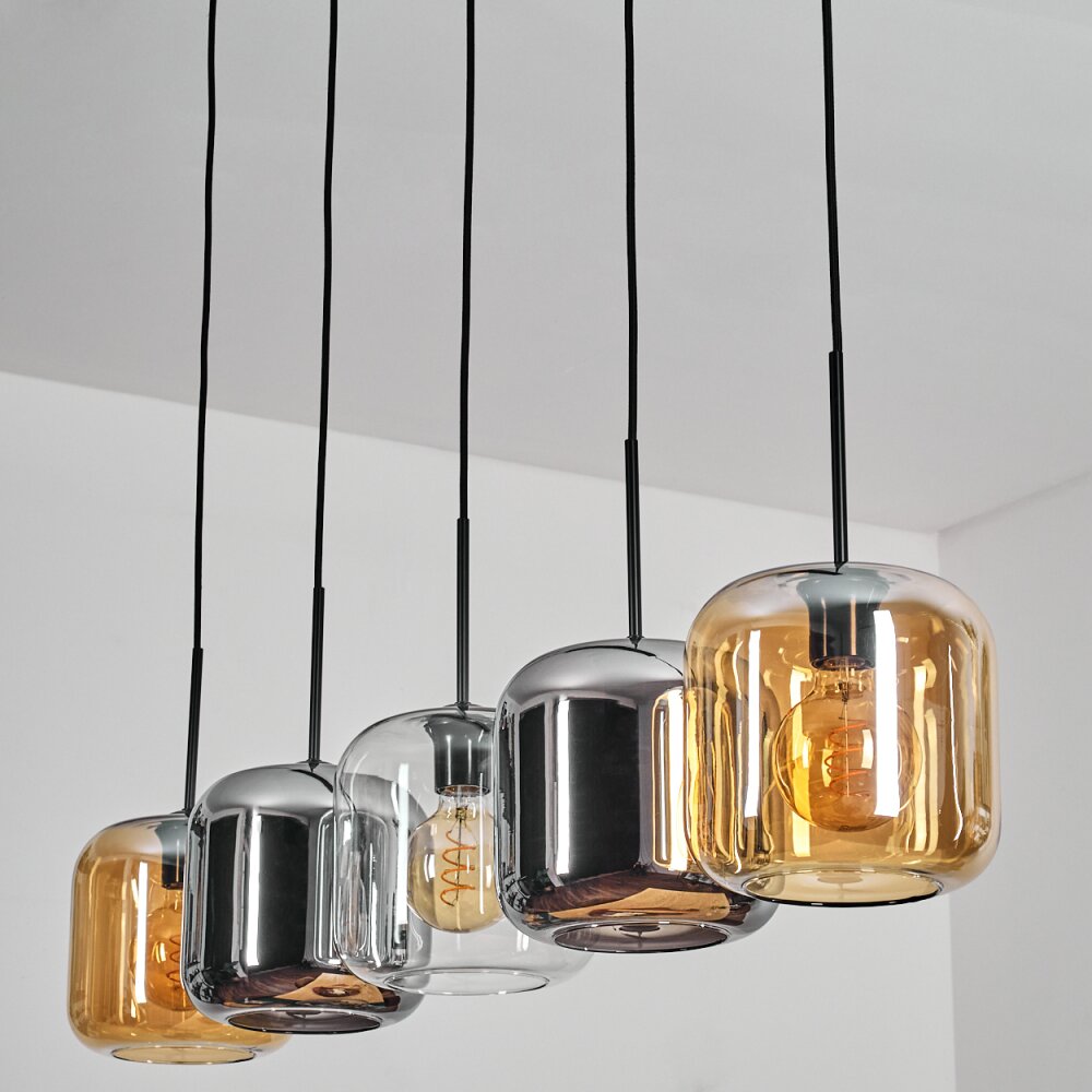 Lauden Hanglamp Zwart, 5-lichts