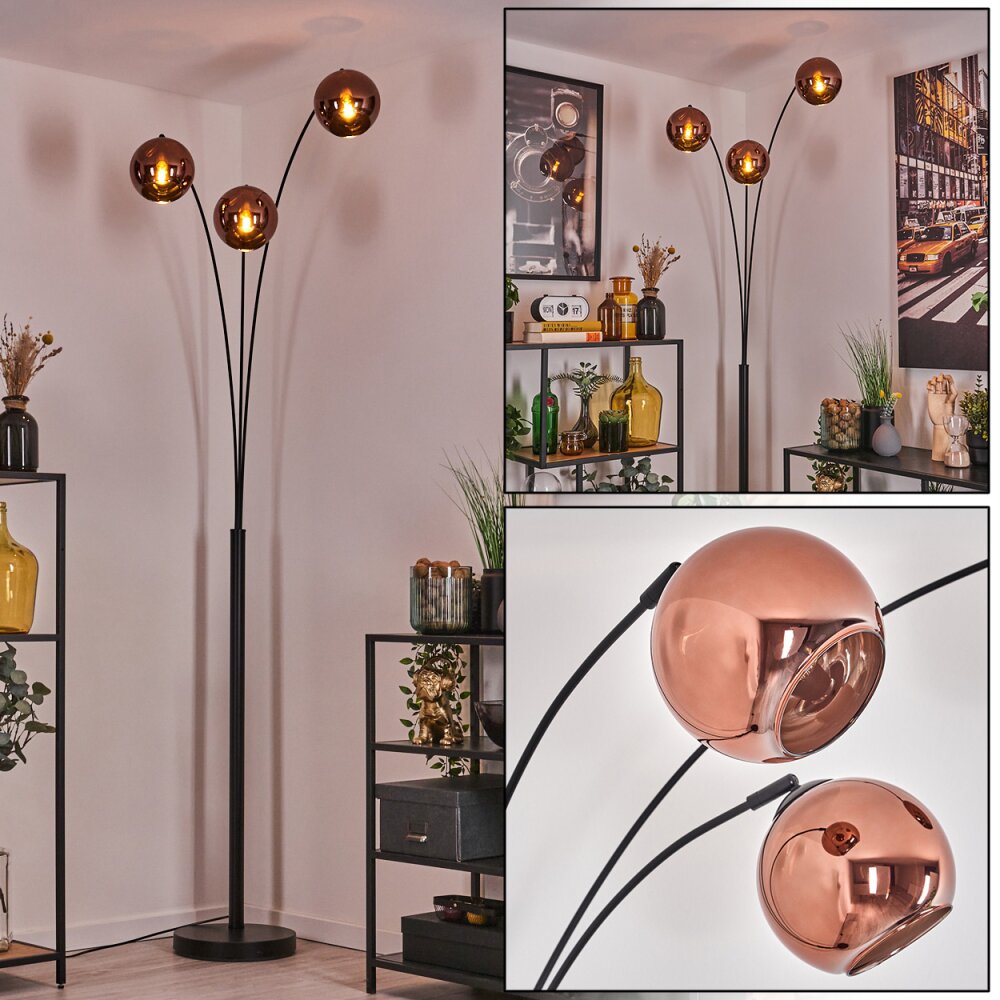 Koyoto Staande lamp Zwart, 3-lichts main product photo