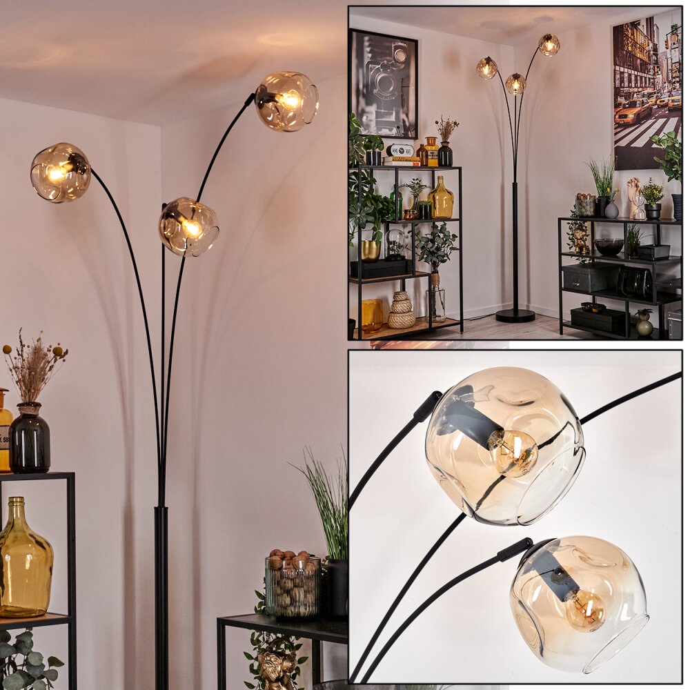 Ripoll Staande lamp Zwart, 3-lichts main product photo