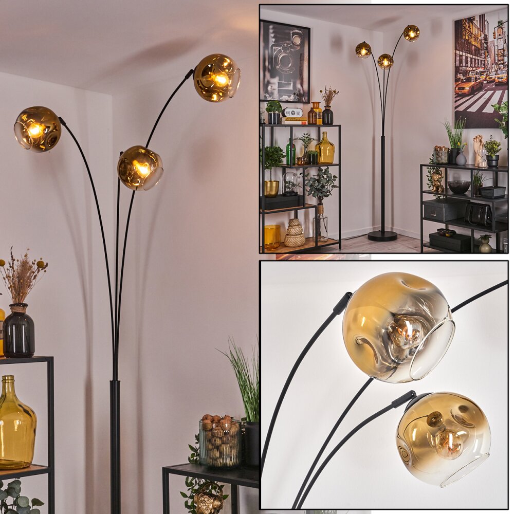 Ripoll Staande lamp Zwart, 3-lichts main product photo