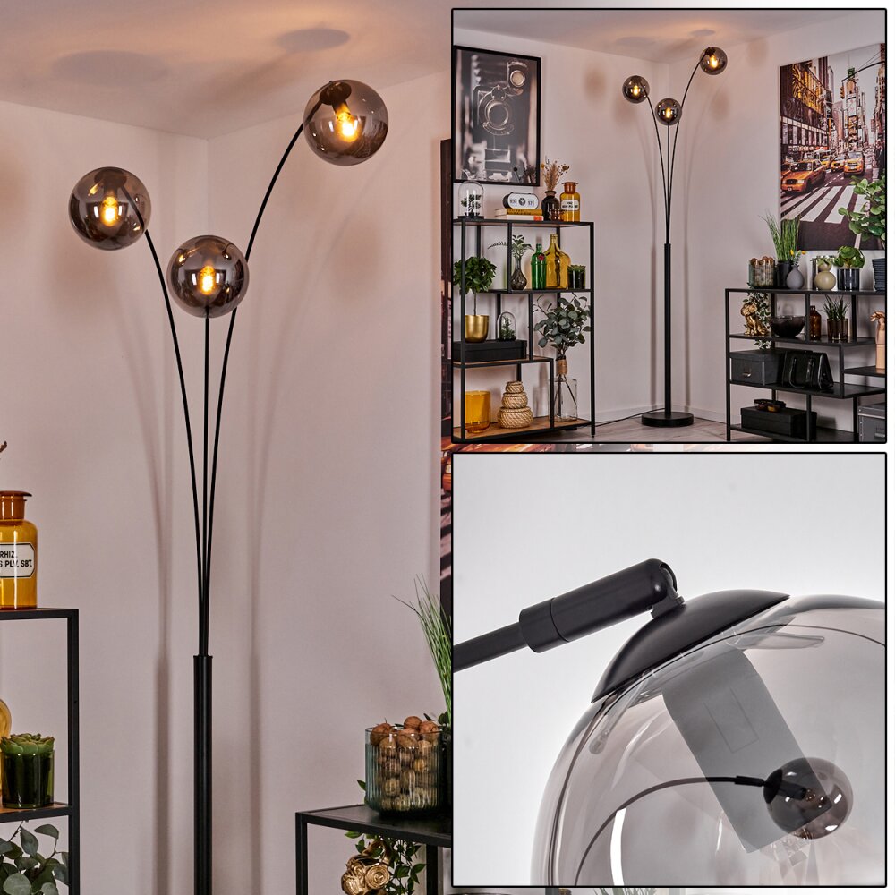 Gastor Staande lamp Zwart, 3-lichts main product photo