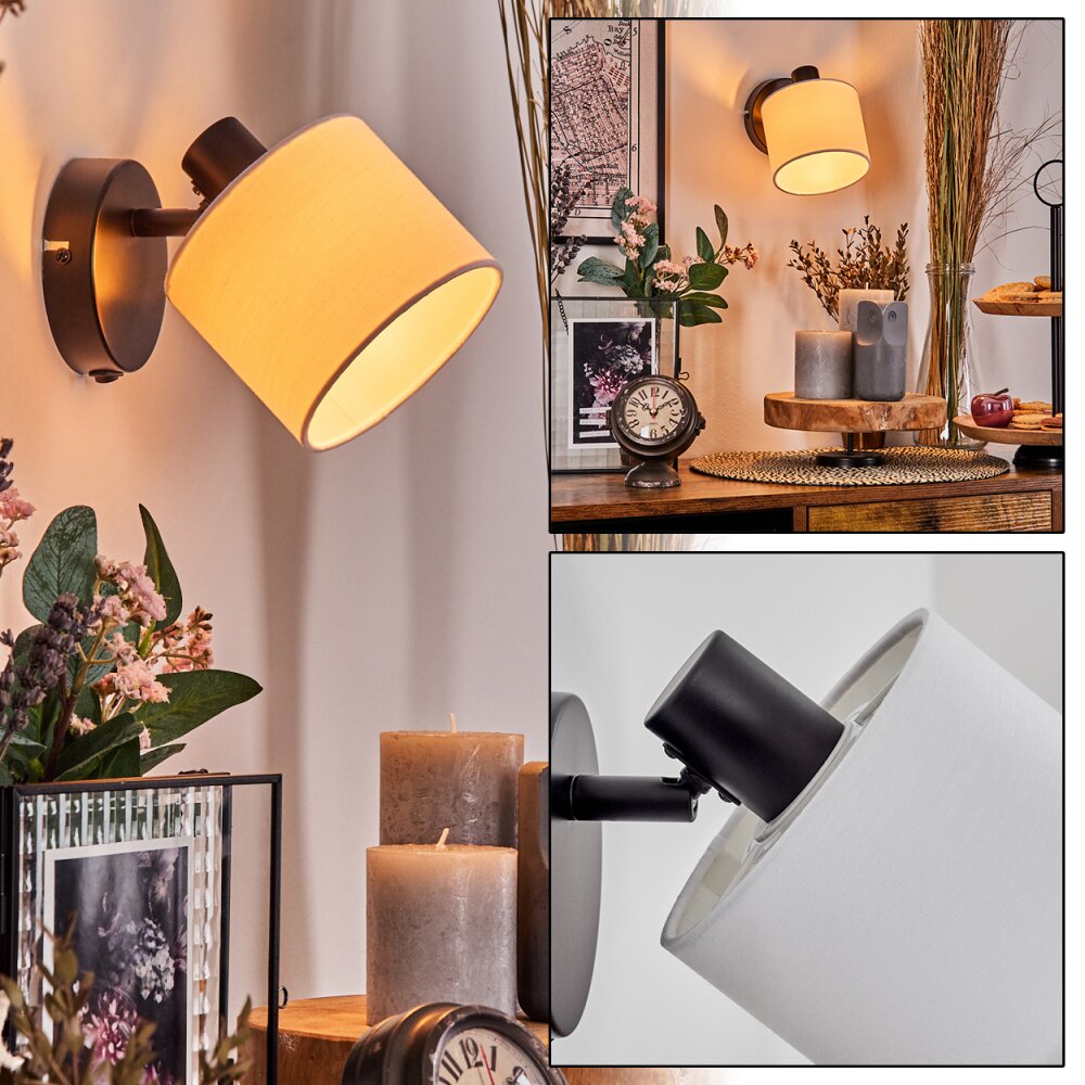 Bassagoda Wandlamp, Muurspot Zwart, 1-licht main product photo
