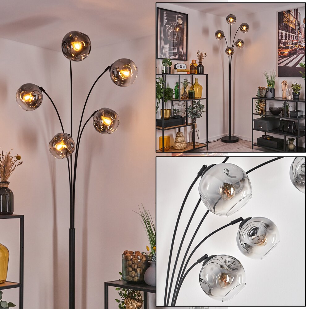 Ripoll Staande lamp Zwart, 5-lichts main product photo
