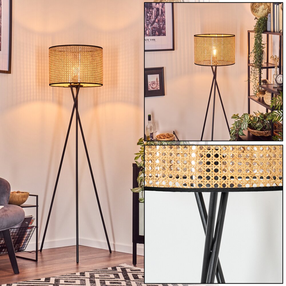 Ramila Staande lamp, Leeslamp Zwart, 1-licht main product photo